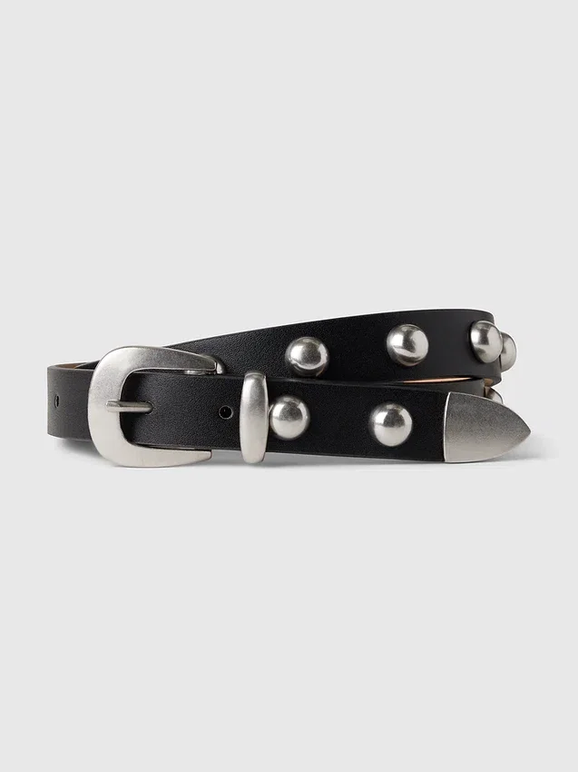 Ceinture en cuir vegan cloutée