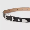 Ceinture en cuir vegan cloutée