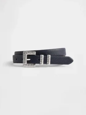 Ceinture en cuir vegan texturé grainé
