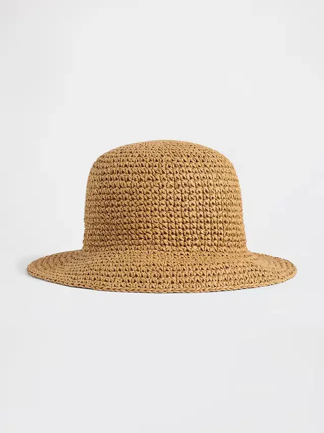 Chapeau bob en paille pour enfant
