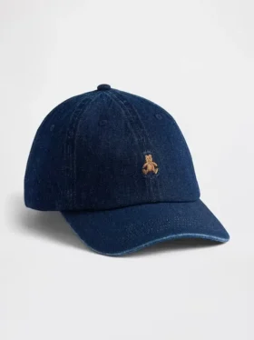 Chapeau de baseball en denim avec ours Brannan