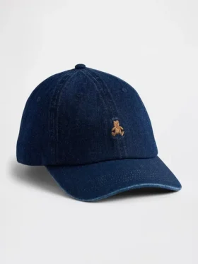 Chapeau de baseball en denim avec ours Brannan