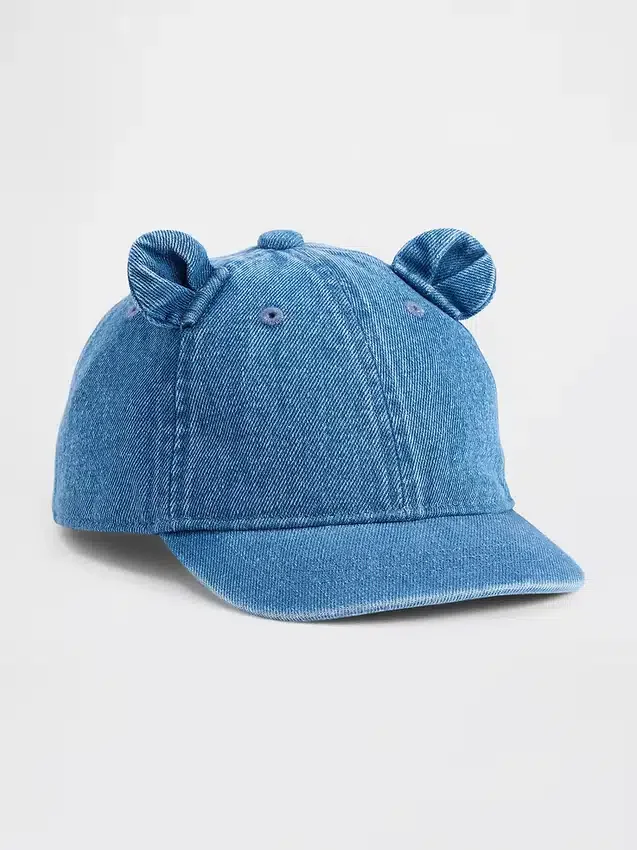 Chapeau de baseball en denim « Bear » pour tout-petits