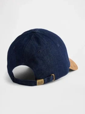 Chapeau de baseball en denim et velours côtelé