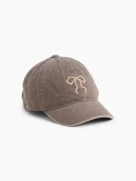 Chapeau de baseball en denim pour enfant avec nœud