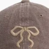 Chapeau de baseball en denim pour enfant avec nœud