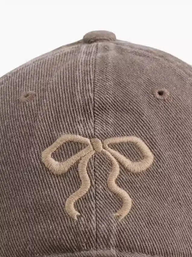 Chapeau de baseball en denim pour enfant avec nœud