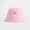Chapeau de bébé en gaze de coton rayée