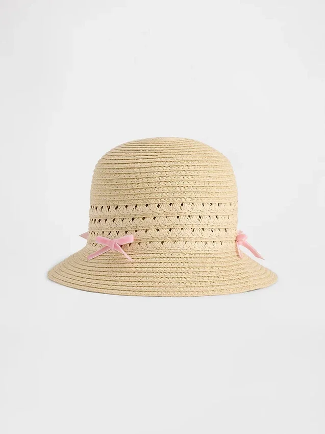 Chapeau de paille à nœud pour Bébé & Enfant