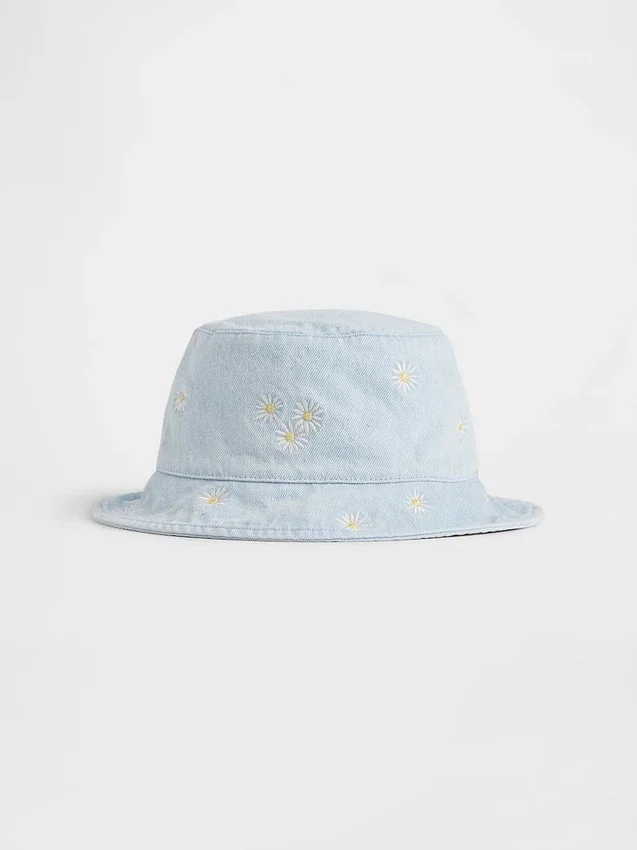 Chapeau de pêcheur en denim à marguerites pour Bébé & Enfant