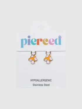 Charms champignons du jardin pour boucles d’oreilles Huggie