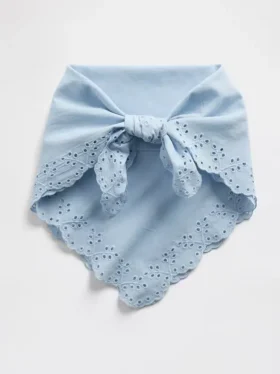 Écharpe bandana 100 % coton à œillets