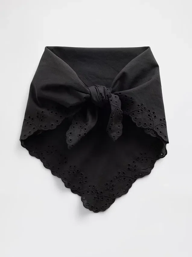 Écharpe bandana 100 % coton à œillets