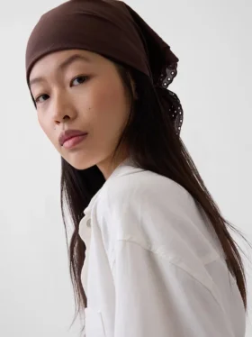 Écharpe bandana 100 % coton à œillets