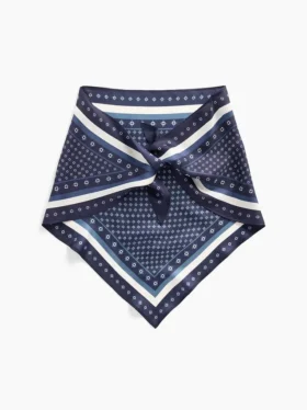 Écharpe bandana triangulaire oversize 100 % soie