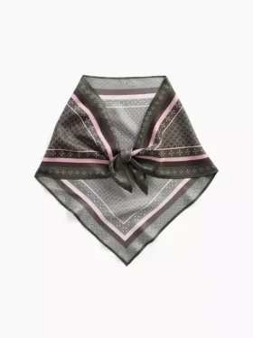 Écharpe bandana triangulaire oversize 100 % soie