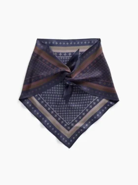 Écharpe bandana triangulaire oversize 100 % soie