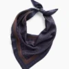Écharpe bandana triangulaire oversize 100 % soie