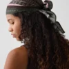 Écharpe bandana triangulaire oversize 100 % soie