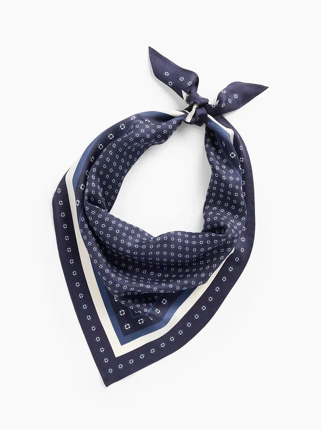 Écharpe bandana triangulaire oversize 100 % soie