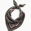 Écharpe bandana triangulaire oversize 100 % soie