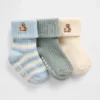 Chaussettes à bord-côtes rabattables pour bébé (lot de 3)