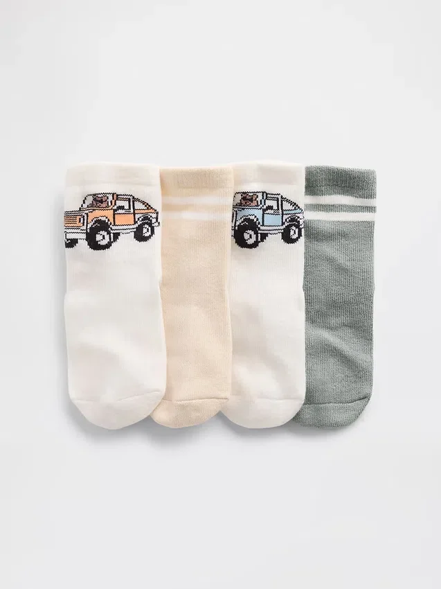 Chaussettes Brannan Bear & Stripe pour Bébé & Enfant (lot de 4)