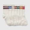 Chaussettes à col rond en coton bio pour enfants (lot de 7)