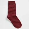 Chaussettes à col rond en maille torsadée
