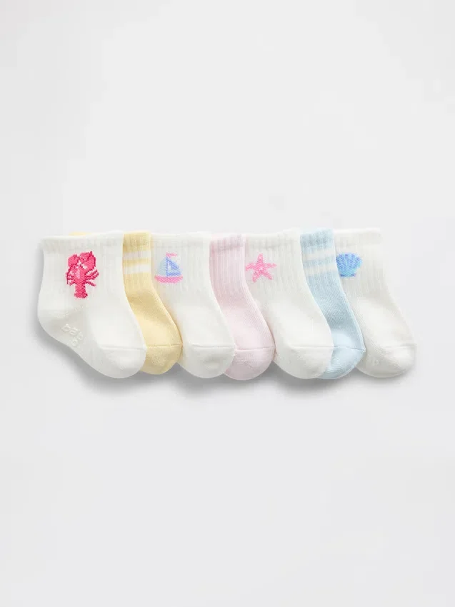 Chaussettes courtes « Beachy » pour tout-petits (lot de 7)