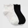 Chaussettes courtes à bord volanté (lot de 2)