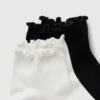 Chaussettes courtes à bord volanté (lot de 2)