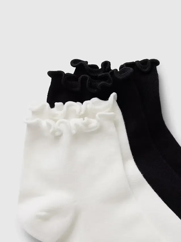 Chaussettes courtes à bord volanté (lot de 2)