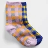 Chaussettes courtes à carreaux pour enfants (lot de 2)