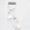 Chaussettes courtes à motif floral