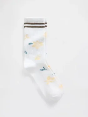 Chaussettes courtes à motif floral