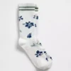 Chaussettes courtes à motif floral
