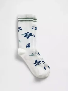 Chaussettes courtes à motif floral