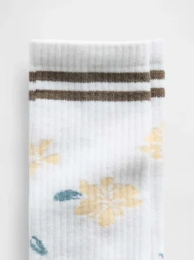 Chaussettes courtes à motif floral