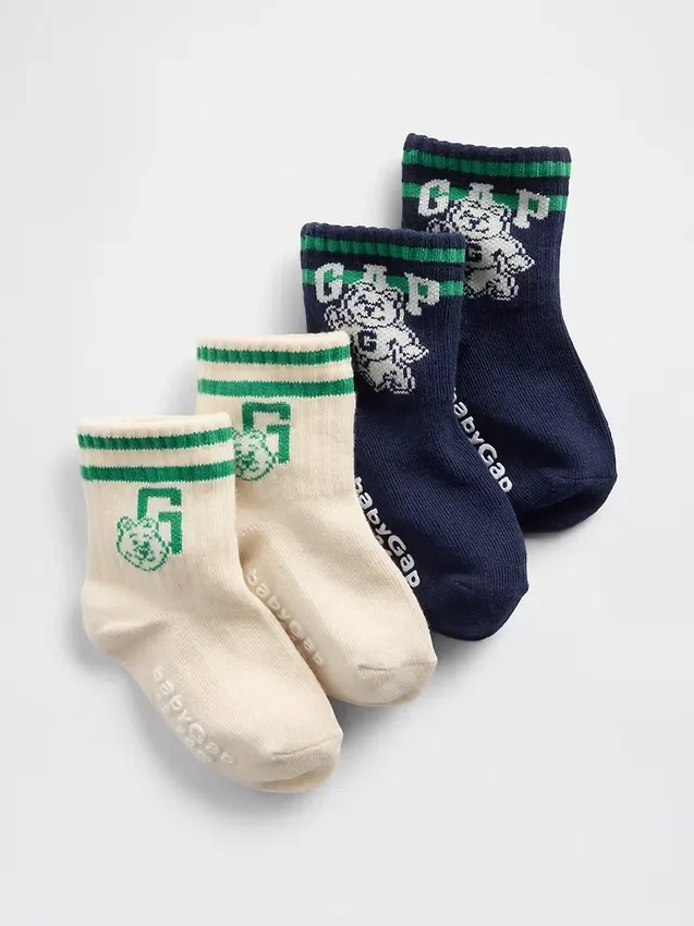 Chaussettes courtes pour Bébé & Enfant avec logo Brannan Bear Varsity (lot de 2)