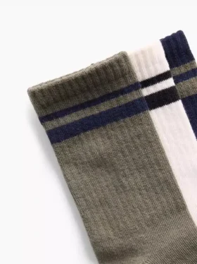 Chaussettes courtes pour enfants style « varsity » (lot de 3)
