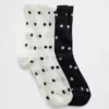 Chaussettes courtes transparentes à pois pour enfants (lot de 2)