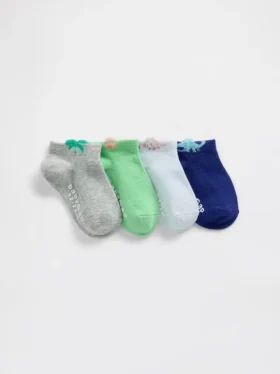 Chaussettes invisibles pour Bébé & Enfant sur le thème des dinosaures (lot de 4)