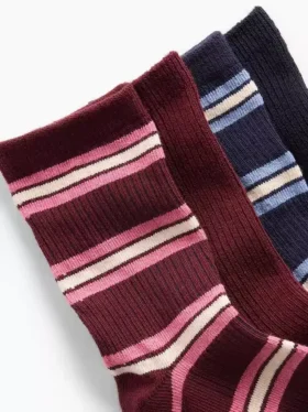 Chaussettes mi-longues à côtes pour enfants (lot de 4)