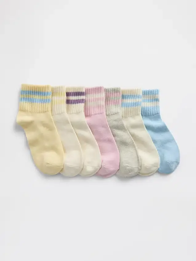 Chaussettes mi-mollet amples pour enfants (lot de 7)