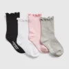 Chaussettes mi-mollet à bordure « Lettuce » pour tout-petits (lot de 4)