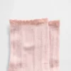 Chaussettes mi-mollet en pointelle