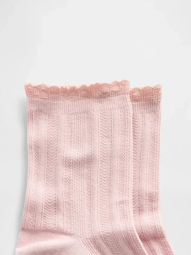 Chaussettes mi-mollet en pointelle