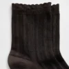 Chaussettes mi-mollet en pointelle