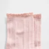 Chaussettes mi-mollet en pointelle